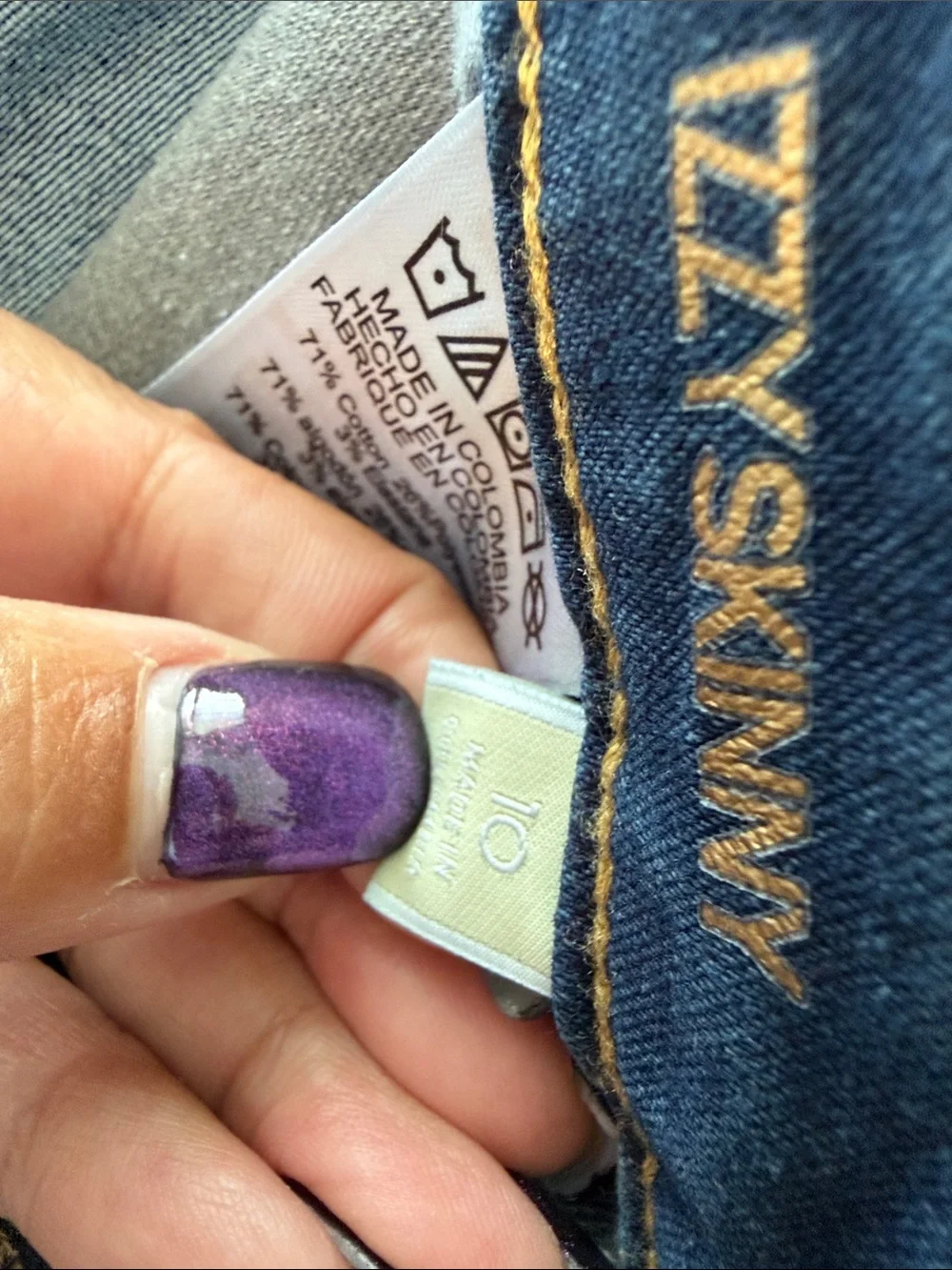 Michael Kors Dark Blue Denim Jeans with Gold Stitching